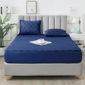 Mattress Protector -  Size Mattress Pad Silent & Fitted Sheet Style | Full Bed Protection for , Pets, Adults | , Machine Washable (Blue, )