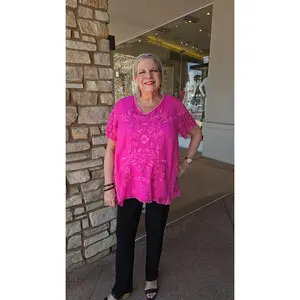 Johnny Was Fuchsia Aubrey Top C10626-2