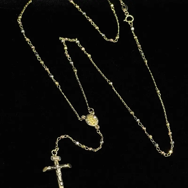 14K GOLD ROSARIO 3 OROS