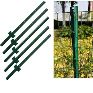 MTB 4' Metal Fence Post in Green - Pack of 5, 36" Length, Retail $32.99, Our Price $20, New Condition
