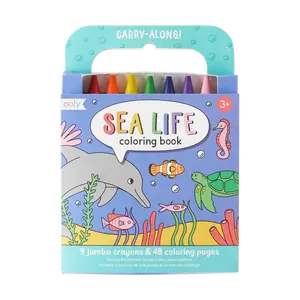 OOLY - Carry Along - Crayon & Coloring Book Kit - Sea Life