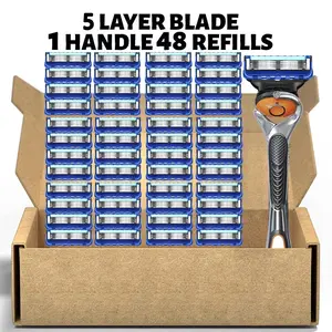 Men's manual shaver kit, blade material is safe and rust proof, easy to use and replace, high-quality material can be washed with water as a whole, classic men's shaving tool