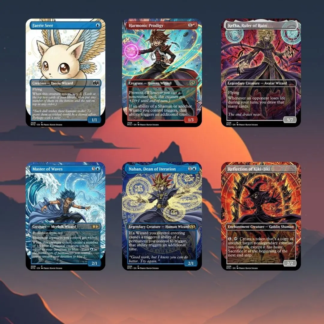 MTG Proxy 100+ Card Commander Deck Yugioh Wizard Tribal Spell Copy & Combo  Synergy Strategy Theme Ready to Play Magic Style Deck Perfect Gift for  Collectors and Card Players - TikTok Shop