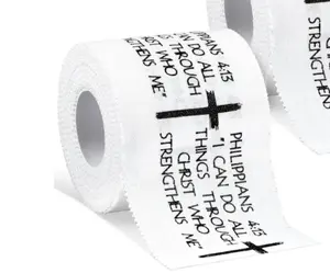 Christian Athletic Tape 2IN X 23FT Cotton Sports Tape Cross Bible Verse for Tennis Basketball Soccer Gym Sports Gift