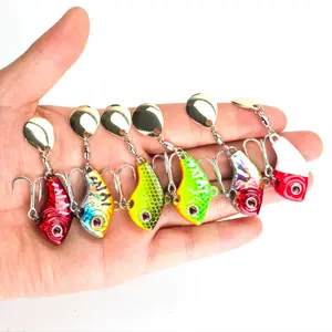 Artificial Fishing Lure,6 Counts Colorful Metal VibrationBait with Hook, Sinking Fishing Lures forFreshwater, Fishing Accessories for FishingEnthusiasts