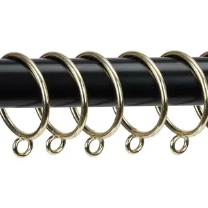 Curtain Rings with Eyelets Metal Eyelet Drapery Rings Inner Diameter 1.5Inch Curtain Rings for  Pinch Pleat Curtain Pin Drape Hooks