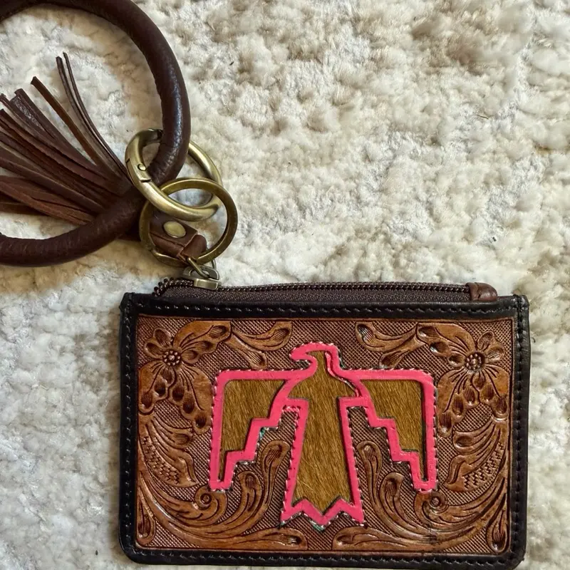 Thunderbird Wrislet Walkwt with Pink Embroidery and Tassel Accessory