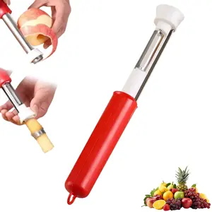 2-in-1 Stainless Steel Fruit Corer & Peeler, Multifunctional Apple Core Remover Tool for Apples, Pears, Bell Peppers & Fruits,  Kitchen Gadget for Fruit and Vegetable