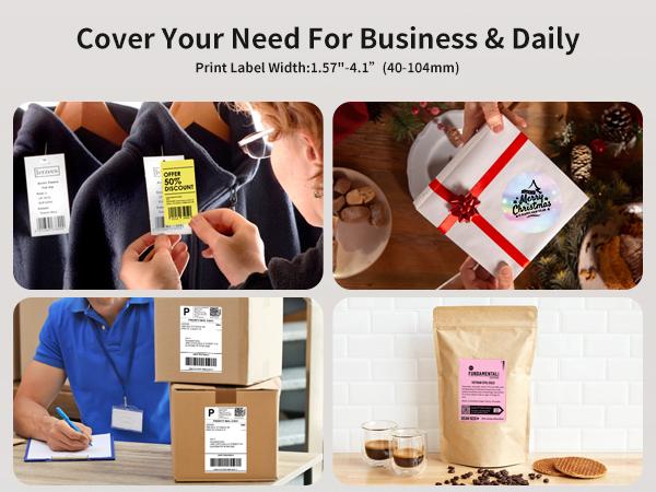 JADENS Bluetooth Shipping Label Printer 668BT-4x6 inch Thermal Piinter Compatible with iOS, Android, PC, Mac, Etsy, Ebay, Shopify, USPS