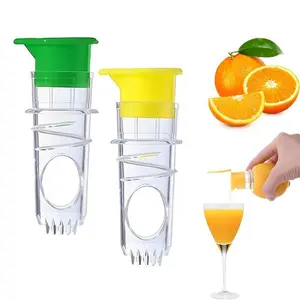 2-Pack Lemon Squeezer Portable Lemon Juicer BPA-Free Plastic Lime Juicer Compact Juice Extractor Handheld Citrus Press with Lid – 2025 New Screw Top Manual Citrus Tap Squeeze Lime for Cocktails, Drinks And Cooking-Kitchen Gadgets Utensils