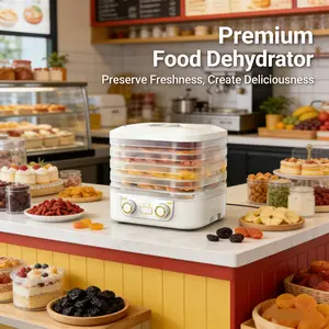1pc Home & Pet Electric Food Dehydrator, 5-Tier Stackable Compact Dryer, Adjustable Temp 110V US 2-Prong Plug, Multifunctional for Fruits Veggies Meats Beef Jerky Snacks, Homemade Dog Cat Pet Treats, Portable Kitchen Food Preservation Maker