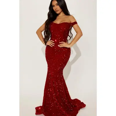 Red Prom Dress Tan Lind TikTok Shop