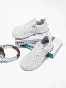 HOBIBEAR Women's Wide-Toe Barefoot Style Casual Outdoor Soft-Soled Lace-Up Sports Shoes, Low Top Textile Lightweight Casual Sneakers for All Seasons