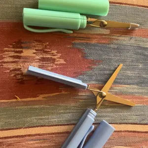 Random Color Portable Scissors, 2 Counts Mini Scissors, Art Scissors for School Office Home, Office Cutting Supplies, School Supplies