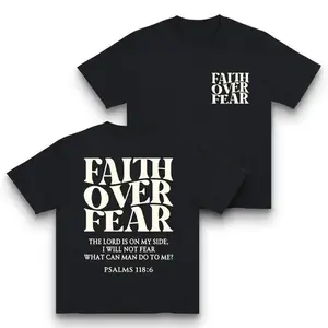 Faith Over Fear Graphic Tee | Vintage Unisex Streetwear Cotton T-Shirt