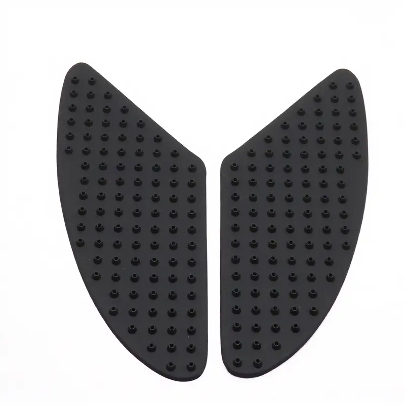 Universal Motorcycle Tank Traction Pads - Anti-Slip Knee Grip + Paint Protection, Heat-Resistant Side Stickers with 3D Raised Rubber Bumps for Sport Bikes, Street Bikes (Street Rides, Daily City Commuting) to Eliminate Unwanted Sliding