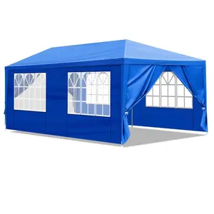 10x20 Blue Outdoor Party Tent with 6 Removable Sidewalls Tents for Parties Gazebo Canopy Event Tent for Wedding, Birthday, Garden Parties and Backyard Patio BBQ Camping