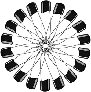 50 Pcs Diaper Pins, Plastic Head Safety Pin with Safe Locking Closures (Black)