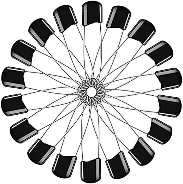 50-Piece Steel+Plastic Diaper Pins - Superior Quality Stainless Steel Body, Rust-Resisting Plastic Head Safety Pins with Safe Locking Closures (Black), 2.2in (5.5cm) Sewing Supplies for Baby Skirts, Solid Blankets, Knitted Fabric Crafts