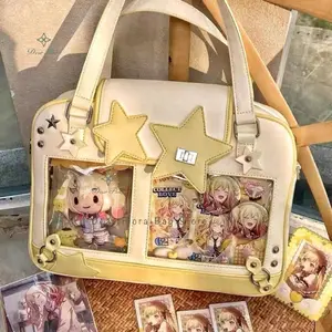 Y2K Trendy Star Ita Bag Lolita Girl Transparent Pocket Fashion Crossbody Bag Women's DIY Display Shoulder Bag Cute Purse Handbag
