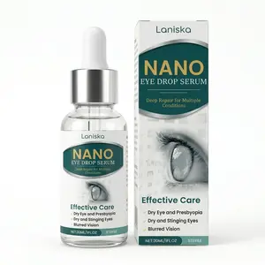 Nano Eye Drop Serum - Gentle Moisturizing Eye Care for Women & Men, Hydrating Formula with Mint Leaf & Sodium Hyaluronate, Non-Irritating Daily Use Essence - Moisturize
