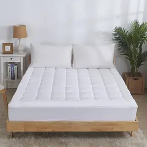 100% Cotton Mattress Pad, Cooling Mattress Topper w/ 18 Inch Pockets