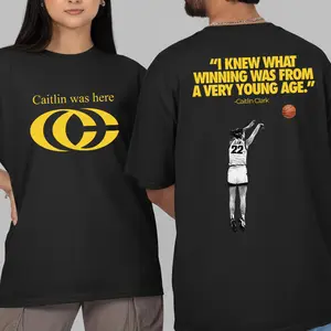 Caitlin Clark Was Here T-Shirt , #22 Clark Hoodie Gift For Him Multi Color, Size For Men,Women