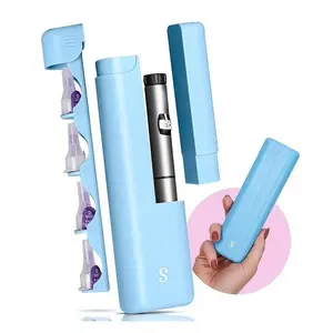 STRAWBERRY & CO DailyEase Insulin Travel Case with Built-in Sharps Dispenser – TSA-Approved Diabetic Supply Organizer for Ozempic, Insulin Pens, and Needle Storage