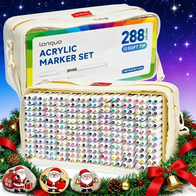 288 Colors Soft Tip Markers Set, Multi-Material Graffiti Pens, Art Drawing Tools Kit, Back-To-School Season Creative Supplies, Creative Craft Kit, Crafting Kit