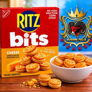 Ritz Bits Cheese Sandwich Crackers, 8.08 oz Snack for Lunches