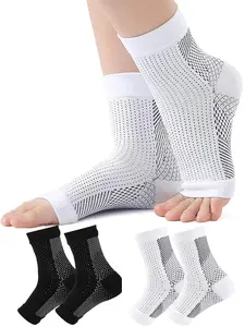 2 Pairs Compression Foot & Ankle Brace Socks- stance  socks Plantar Fasciitis Relief Brace, Foot Support for pain Women & Men - Tendonitis & Arthritis Feet Sleeve, Stabilizing Wrap