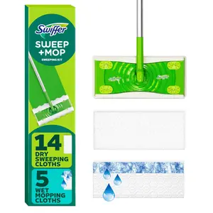 Swiffer Sweeper 2-in-1 Mops for Floor Cleaning, Dry and Wet Multi Surface Floor Cleaner, Sweeping and Mopping Starter Kit, Includes 1 Mop + 19 Refills, 20 Piece Set – 20 Piece Set