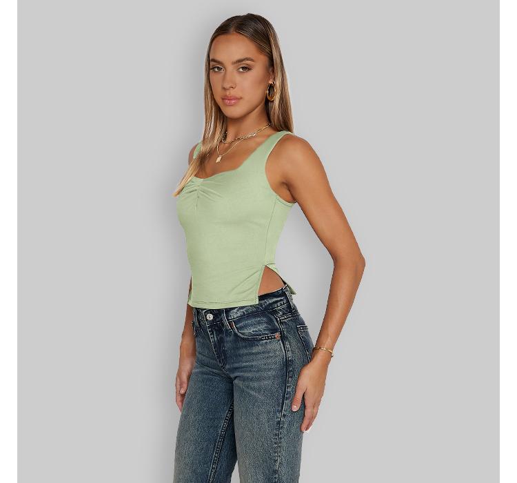 Trendy Queen Women Sleeveless Sexy Backless Going Out Crop Top Y2K Strappy Ruched Tank Top Summer Tight Slim Fit Cute Tops