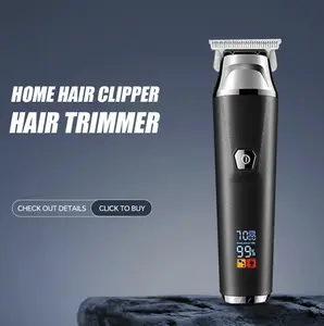 Home use  LCD digital display fast charging hair clipper Multifunctional Hair Trimmer Oil Head Carving
