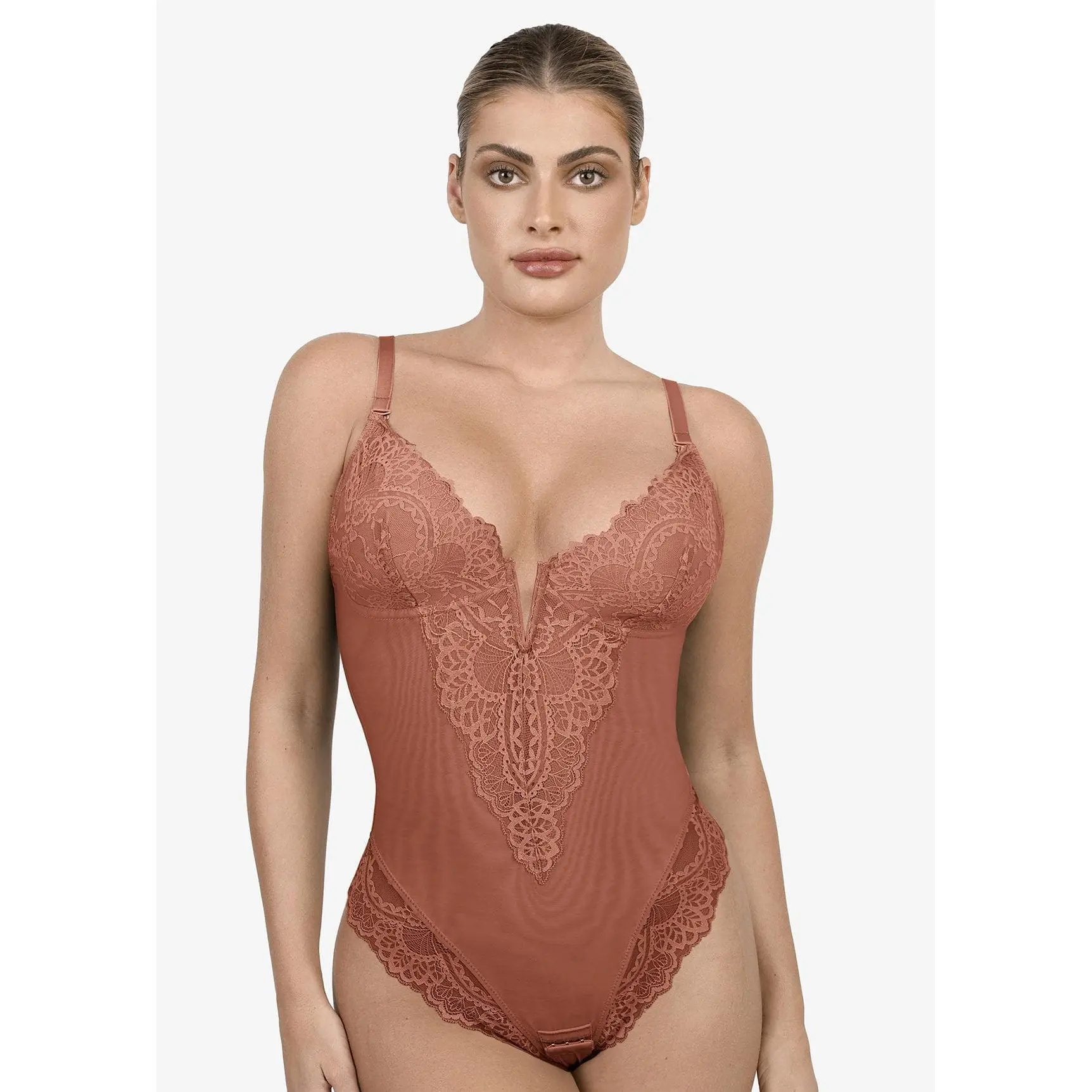 Thong Bodysuit-Chocolate