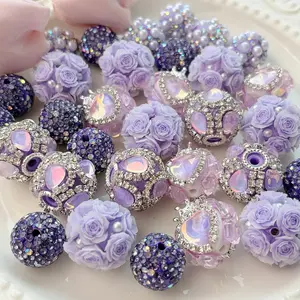 5pcs Rainbow Heart Drill Beads, DIY Jewelry Making Supplies, Fashionable Craft Materials, Mixed Colors, Trendy Accessories Kit, Beaded Bracelet Making Kit