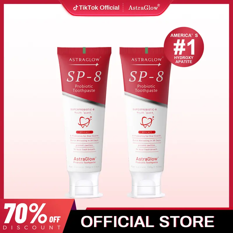 AstraGlow SP-8 toothpaste - Targets Stains for Removal, Whitens to Perfection, Battles Tooth Decay & Infuses Breath with Freshness Oral Whitening hydroxyapatitetoothpaste