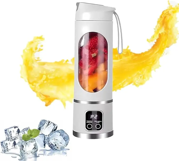 Portable Blender 450ML USB Rechargeable Personal Smoothie Maker with Digital Display