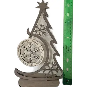 Wood Engraved Tree / Ornament Display Gift Decor