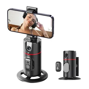 Auto Face Tracking Tripod, VIPITH 360° Rotation Phone Camera Mount Smart Shooting Phone Tracking Holder Tracking Phone Holder for iPhone Android Stabilizer Shooting Live, No App, for Vlog, Tiktok