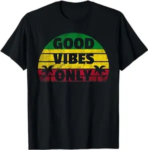 Good Vibes Only Jamaican Reggae Unisex Cotton T-Shirt