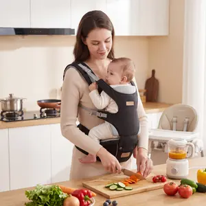 Ainomi Ergonomic Baby Carrier for Babywearing, Multi-Position Lightweight Sling, Enhanced Lumbar Support, Easy On-Off Adjustable Harness, Fits Newborns to 7-44 lbs Kids, Baby Travel Gear (Mother's Day Gift Option), Babywearing Baby Carriers