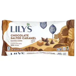 Lily's Sweets Baking Chips, Chocolate Salted Caramel, 9 oz (255 g)