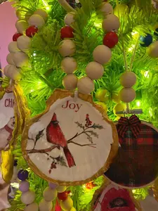 Cardinal Joy Scallop Shell Ornament