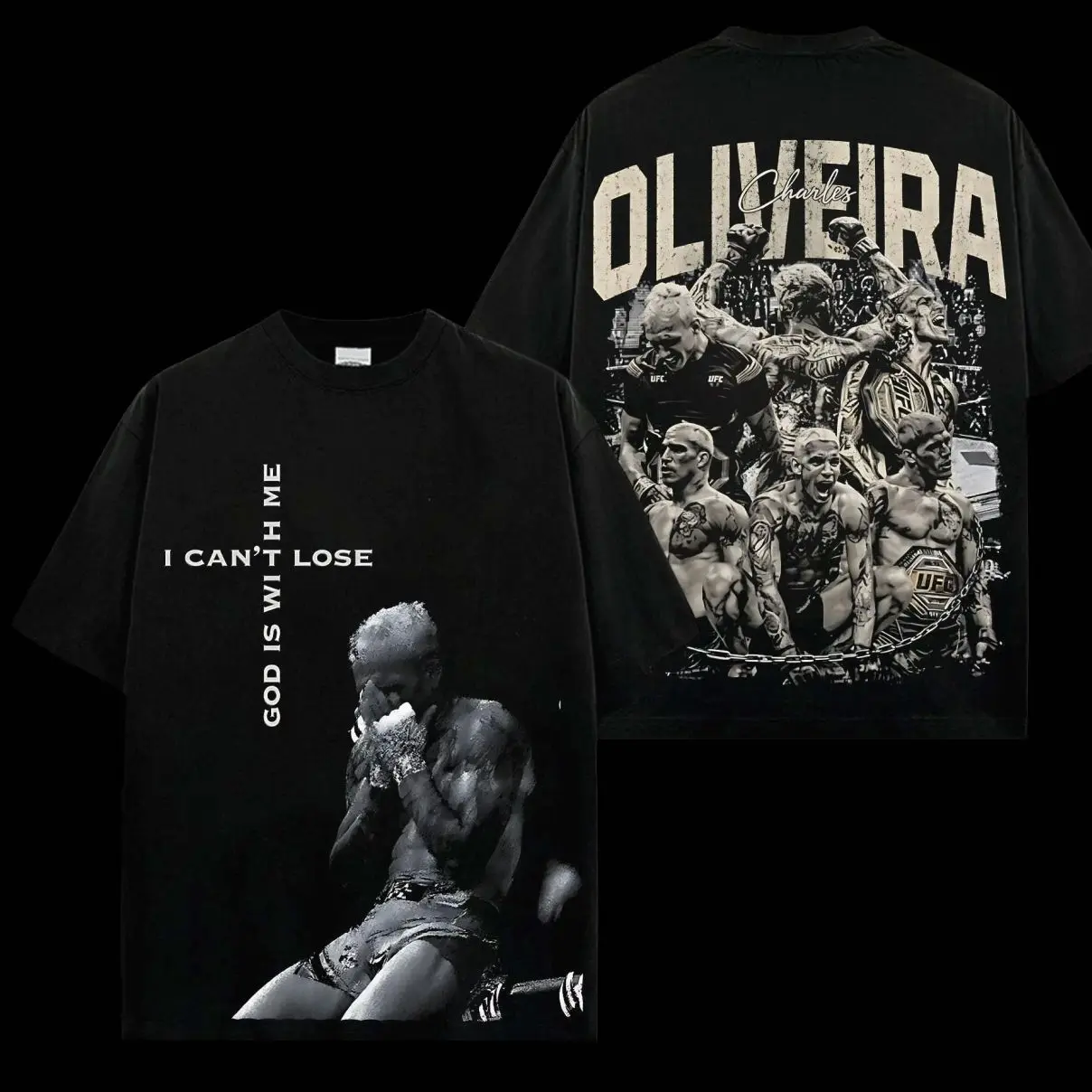 UFC Brazin Charles Oliveira - Do Bronx Vintage Washed Cotton Graphic tee, Graphic t-shirts, oversized t Shirt – The Notorious Gift, Gift for fan 22G