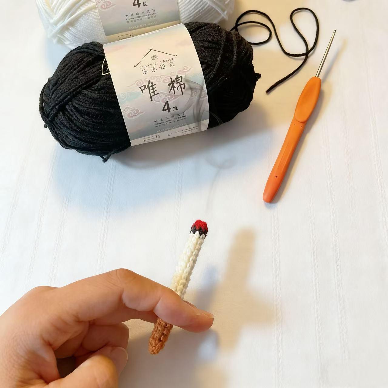 Handmade Crochet Cigarette Keychain / Decor - Unique Handcrafted Accessory for Keys and Decorative Use