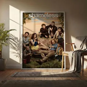 Popular Comedy Series comedy Shameless Poster HD Heavy-Duty Self-Adhesive Waterproof Wall Decor – Tool-Free Install, Durable & Reusable Conceals Wall Flaws | Elevates Home Style | Ideal for Living Rooms, Bathrooms & Kitchens