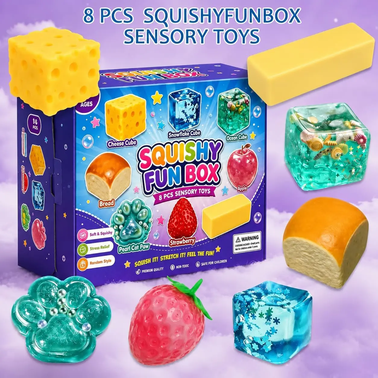 Blind Box Malt Sugar Stress Relief Fidget Toys, Slow Rebound Squishy, Hidden Edition, Series, Party Gift