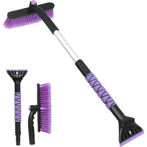 32" Snow Brush and Ice Scraper for  Windshield, 2-in-1  Snow Brush and Ice Scraper, Extendable Snow Scraper with Brush, Snow Removal for  SUVs
