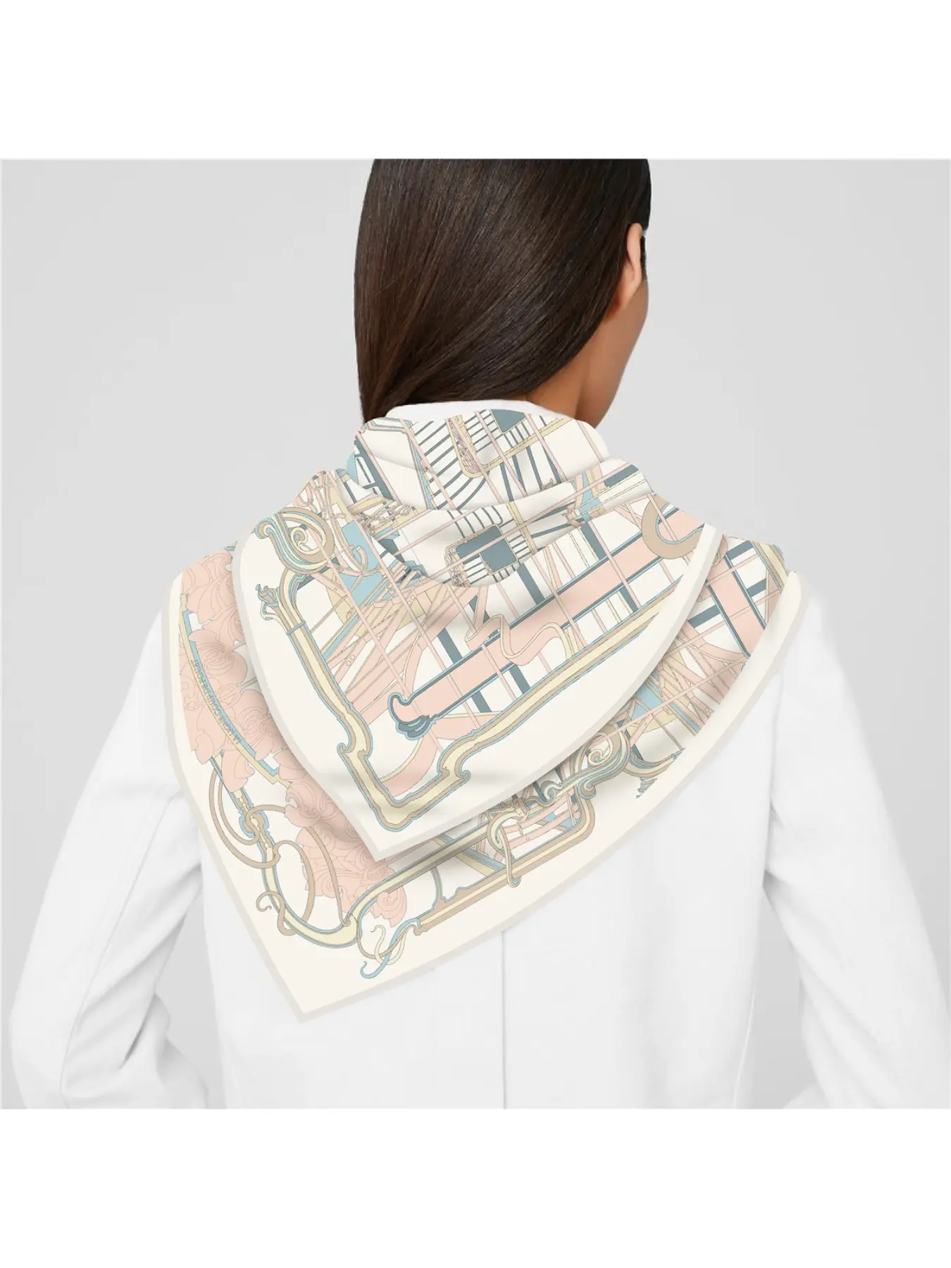 Spring and summer 90cm new French style women's all-match travel decoration sun protection shawl large square scarf fashion scarf neck scarf silk scarf